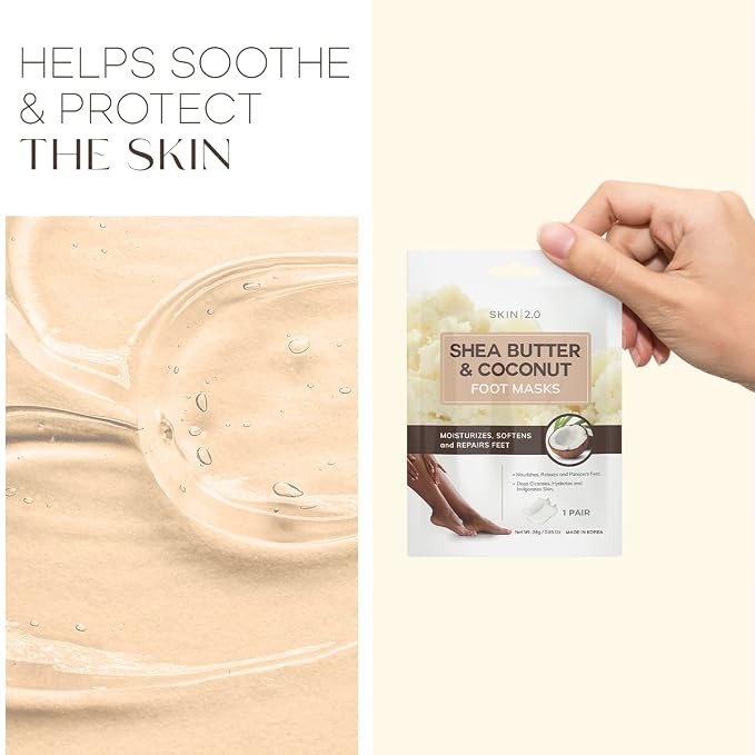 Skin 2.0 Shea Butter & Coconut Foot Masks - Image 5