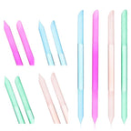 4Pcs Glass Cuticle Pusher, Dual-Ended Manicure Stick, 4 Colors Nail Cuticle by Unknown