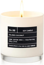 Lulu Candles | Island Coconut | Luxury Scented Soy Jar Candle | Hand Poured in - Image 2