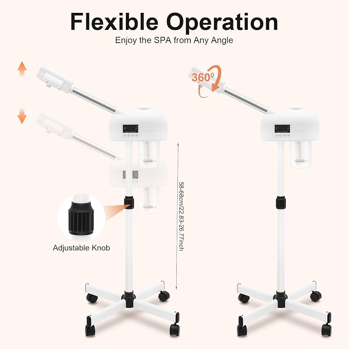 Standing Facial Steamer, Movable Pedicure Steamer Machine - Image 4