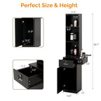 mefeir Salon Station, Barber Hair Stylist Storage Cabinet - Image 3