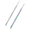 2PCS Pre Treatment Cuticle Pusher Dual Ended Cuticle Remover Stainless Steel by Unknown