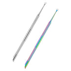2PCS Pre Treatment Cuticle Pusher Dual Ended Cuticle Remover Stainless Steel by Unknown