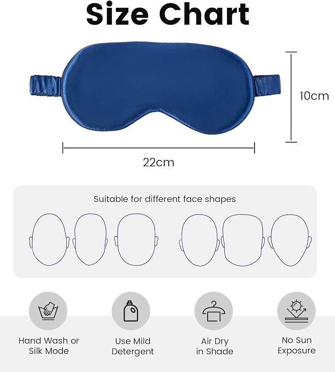 Formé & Found Luxury Silk Sleep Mask, 100% 6A Mulberry Silk Eye Mask - Image 4