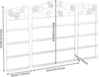 4 Tier Wall-Mounted Nail Polish Storage Racks 3PCS Metal Nail Polish Organizer - Image 3