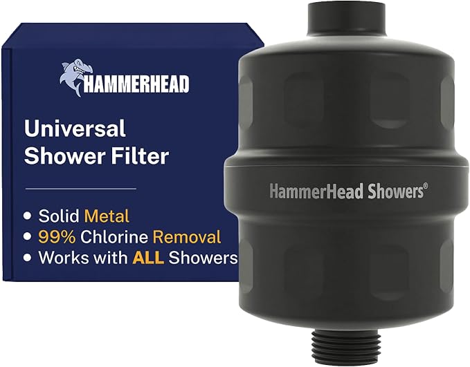 HammerHead Showers® Solid Metal Shower Head Filter – KDF 55 Shower Filter by HammerHeadShowers