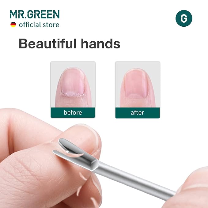 MR.GREEN Cuticle Pusher Dead Skin Remover Stainless Steel Manicure Tools - Image 3