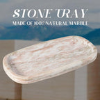 Koville Natural Marble Tray for Bathroom Countertop, Vanity Tray for Decor - Image 4