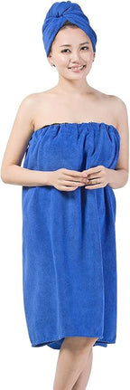FakeFace Women Absorbent Microfiber Bath Towel Body Wrap Set Gym Spa Robe Dry by Holiberty