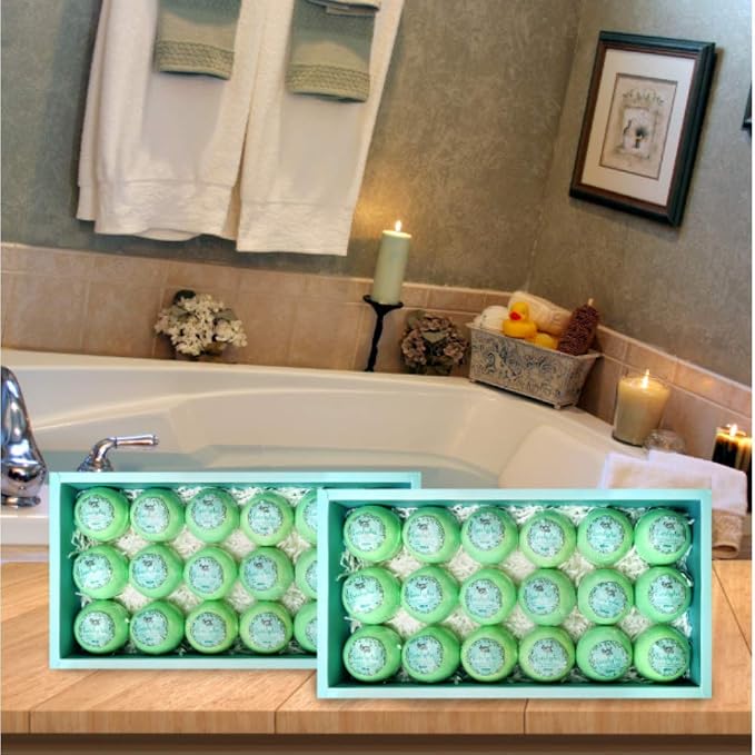 Bath Bomb Gift Sets for Men. 18 Therapeutic Spearmint Eucalyptus Bath Bombs for - Image 5