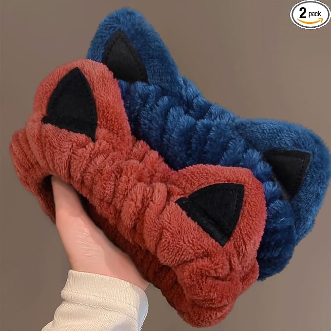 Huachi 2 Packs Cute Cat Spa Headband by Huachi