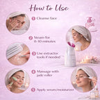 Nano Ionic Facial Steamer Spa Kit, 12-Piece Skincare Set - Image 5