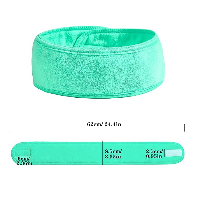 Facial Spa Headbands 4pcs, Makeup Shower Bath Wrap Sport Headband Terry Cloth - Image 2