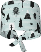 Adjustable Scrub Cap with Buttons & Sweatband, Working Hat with Elastic Tie Back - Image 9