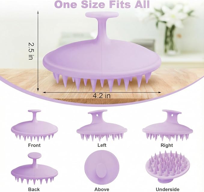 Silicone Scalp Massager Shampoo Brush, Scalp Brush - Image 2