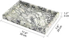 Marble Bathroom Vanity Tray, Natural Luxury Vanity Home Kitchen Bathroom Table - Image 3