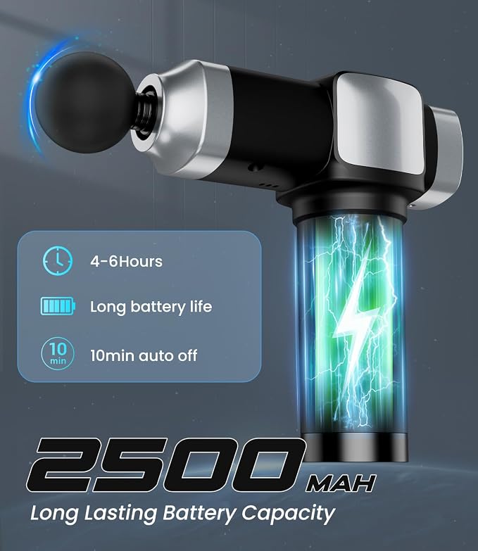 Deep Tissue Massage Gun, Portable Percussion Muscle Massager - Image 4