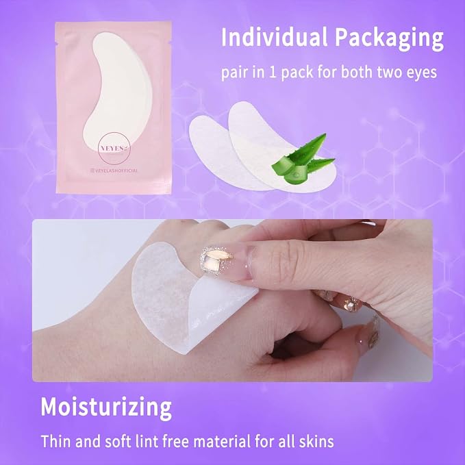 VEYES INC 50 Pairs 100% Natural Aloe Extract Under Eye Gel Pads Hydrogel Eye - Image 3