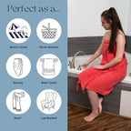 InfuseZen Stonewashed Turkish Bath & Beach Towel –100% Organic Turkish Cotton - Image 5