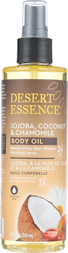 Desert Essence Jojoba, Coconut & Chamomile Body Oil Spray, 24-Hour Moisture by DesertEssence