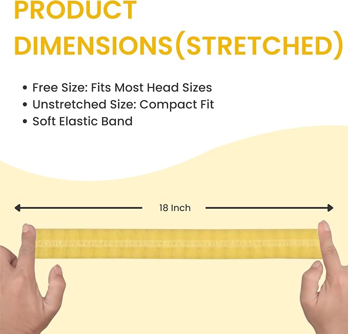 Disposable Bouffant Caps 21 Inch Non Woven Hair Net Elastic Head Cover - Image 3