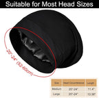 Satin Bonnet for Sleeping Night Cap, Adjustable Satin Lined Silk Bonnets Sleep - Image 5