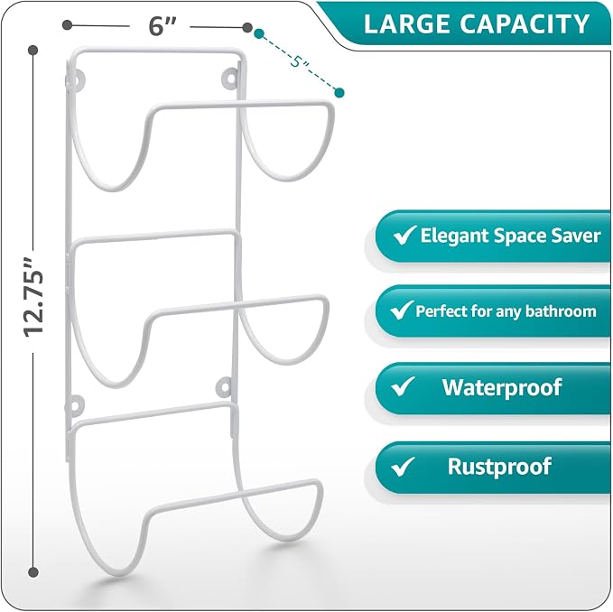 Sorbus Towel Holder for Bathroom Wall - Image 2