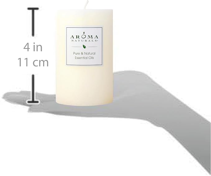 Aroma Naturals Orange, Clove and Cinnamon Essential Oil Scented Pillar Candle - Image 3
