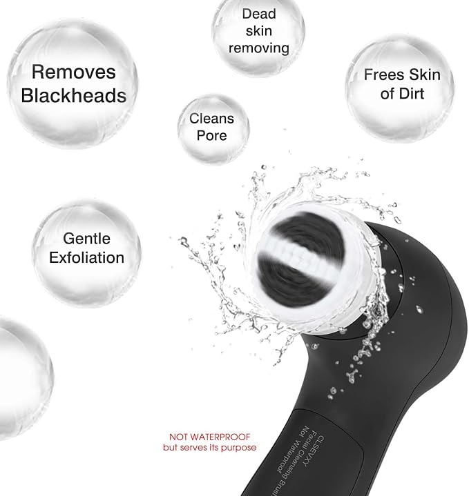 Facial Cleansing Brush Face Scrubber: CLSEVXY Electric Face Spin Cleanser - Image 6