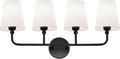 Bathroom Light Fixtures, 4 Light Matte Black Vanity Lights by Metwet
