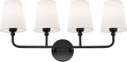 Bathroom Light Fixtures, 4 Light Matte Black Vanity Lights by Metwet