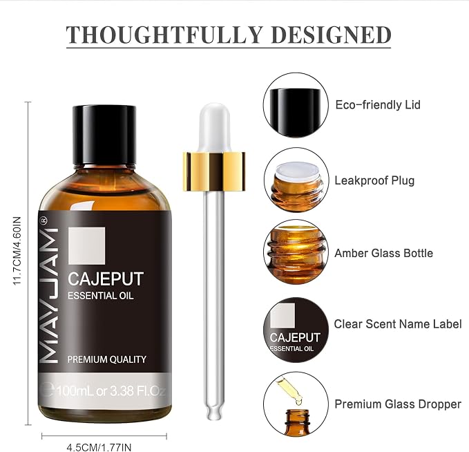 MAYJAM Cajeput Essential Oil, 3.38FL.OZ Pure Essential Oils - Image 6