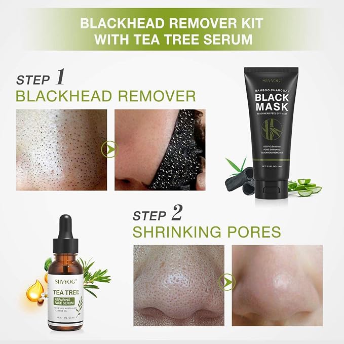 SHVYOG Blackhead Peel Off Face Mask, 3-in-1 Blackhead Remover Mask - Image 3
