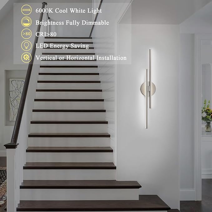 EDISLIVE Dimmable Modern LED Vanity Light Fixtures Bathroom Vanity Wall Lighting - Image 7