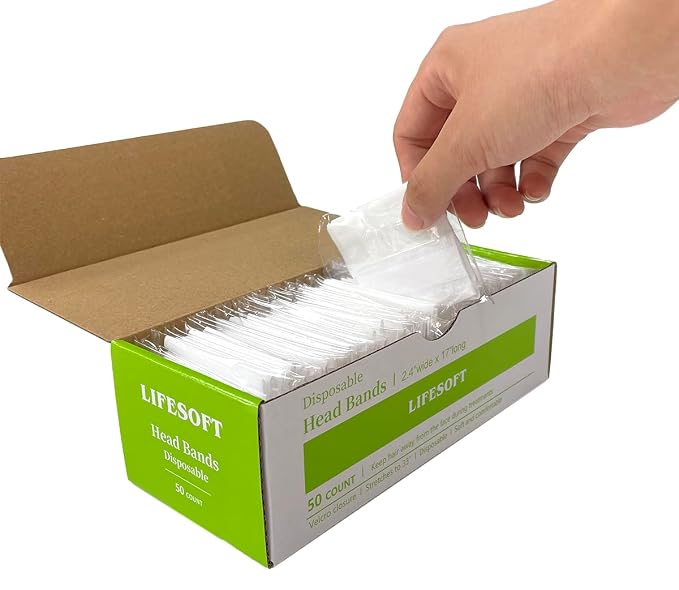 Disposable Facial Spa Headbands Elastic Hair Wrap - Image 2