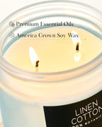 M&SENSE Fresh & Linen Cotton Scented Candles, 11.6oz Natural Soy Wax, 70-Hour - Image 4