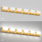 Tipace Gold Vanity Lights for Bathroom Modern LED 6 Lights Bathroom Vanity - Image 8
