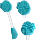 MUIIGOOD Blue Silicone Face Scrubber Face Mask Brush Exfoliating Lip Brush by MUIIGOOD