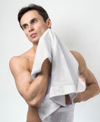 Towel and Linen Mart 100% Cotton White 6 Pack Medium Bath Towel Set, Quick Dry - Image 2