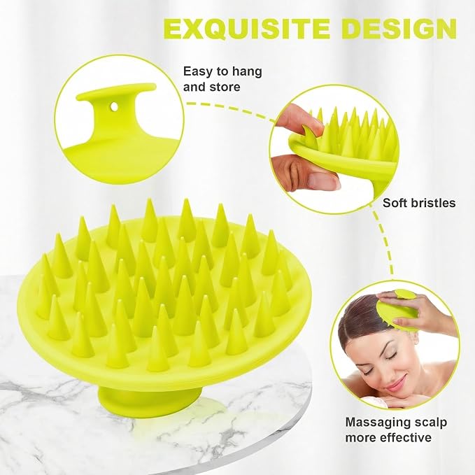 Silicone Scalp Massager Shampoo Brush, Scalp Brush - Image 3