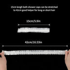 100 Pcs Disposable Plastic Shower Caps Clear Elastic Thick Bath Cap - Image 5