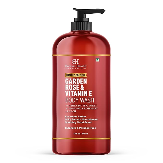 Botanic Hearth Garden Rose & Vitamin E Body Wash – Limited Edition Hydrating by BestHairCareProducts