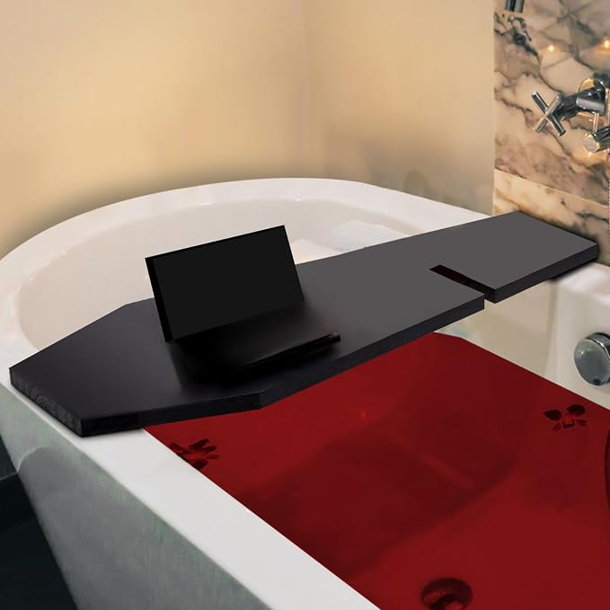 Barydat Halloween Decorations Coffin Bath Tray Gothic Coffin Serving Tray - Image 6