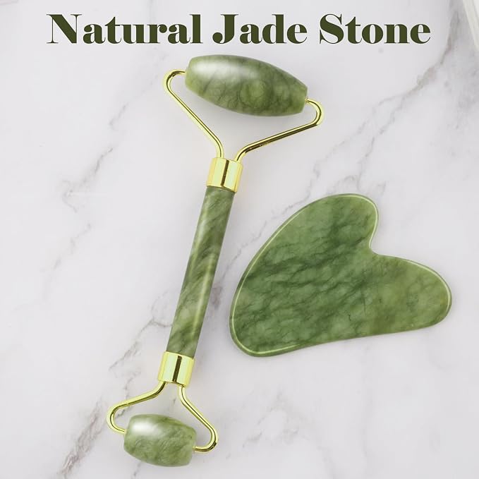 Guasha Tool for Face & Jade Roller for Face, Gua Sha Facial Tools for Reduce - Image 4