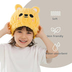 Microfiber Hair Towel Wrap for Kids, Absorbent Quick Girls Boys Hair Drying - Image 3