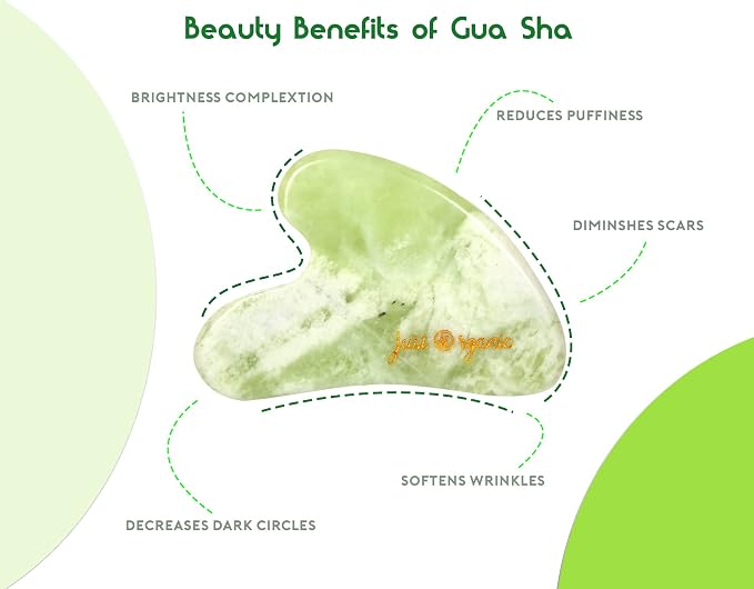 Jade Roller & Gua Sha Set Facial Beauty Tools, Face Roller Skin Massager - Image 4