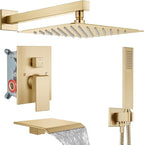 Midanya Shower System with Tub Spout, Bathtub Shower Faucet Set with Square by Midanya