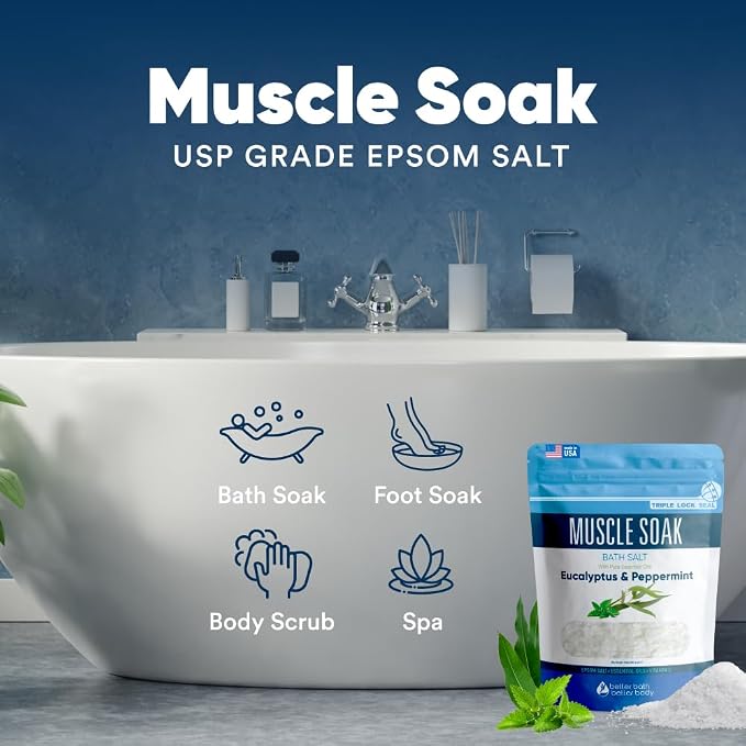 Muscle Soak Bath Salt 32 Ounces Epsom Salt - Image 4