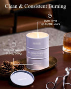 M&SENSE Vanilla Tobacco Scented Candles Large, Natural Soy Candles 21.2oz 120 - Image 4