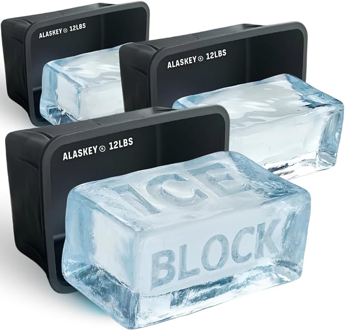Alaskey® Giant Ice Block Mold 12 lbs | Create Perfect Reusable Ice Bricks | by Alaskey